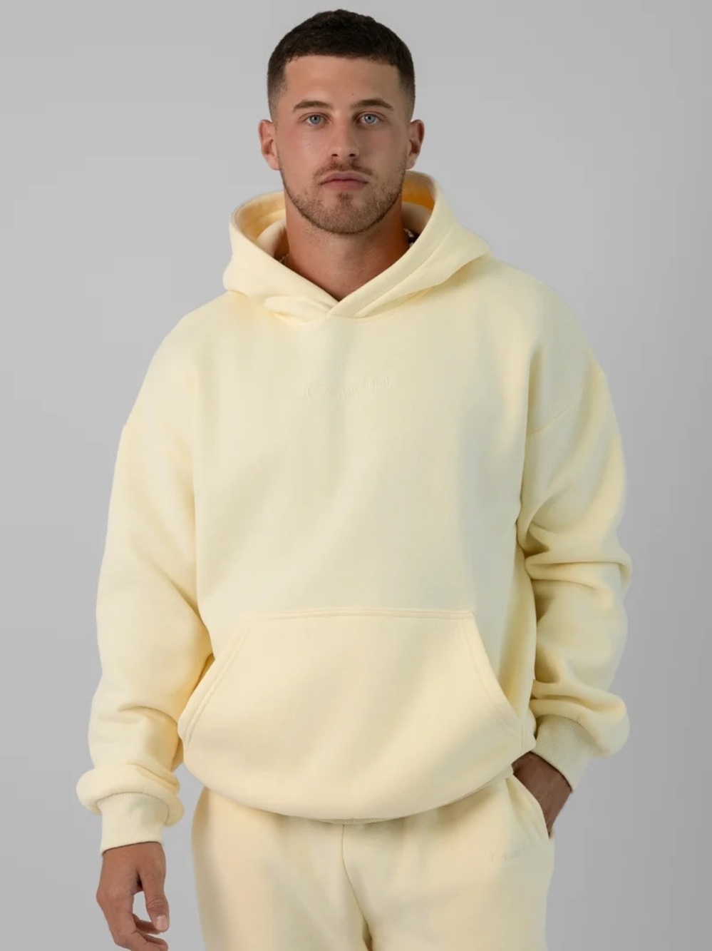 Comfrt Large Signature Hoodie in Buttercream